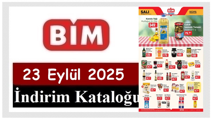 23 Eylül 2025 BİM Aktüel Ürünler Kataloğu