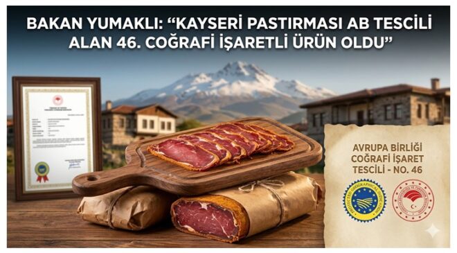 Bakan Yumaklı: “Kayseri Pastırması AB Tescili Alan 46. Coğrafi İşaretli Ürün Oldu”