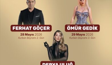 Bodrum’da Bayram Tatili Planlayanlar Müjde! Ferhat Göçer, Ömür Gedik ve Derya Uluğ Aynı Sahnede Buluşuyor!