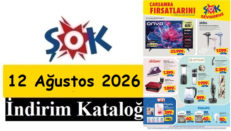 12 Ağustos 2026 ŞOK Aktüel Ürünler Kataloğu